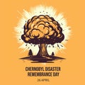 International chernobyl disaster remembrance day background banner or poster. ExplosionÃÂ concept illustration. Nuclear Explosion